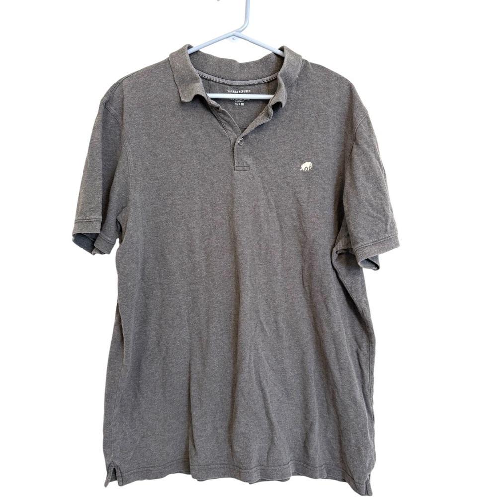 2/$30 Banana Republic - Men’s Gray Cotton Polo Shirt Short Sleeve XL
